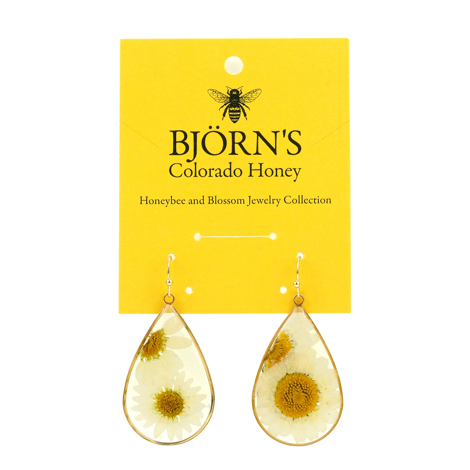 Earrings - Pressed Flower Teardrop
